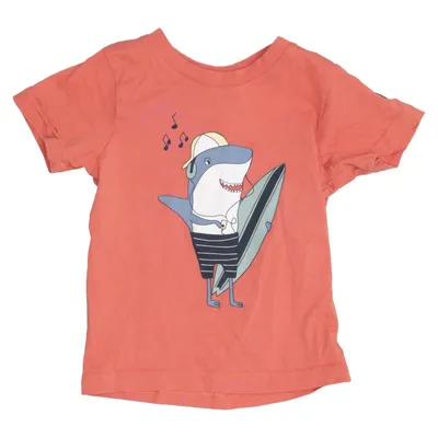T-shirt (Orange, Flerfärgad) från Polarn O. Pyret Ekologisk bomull