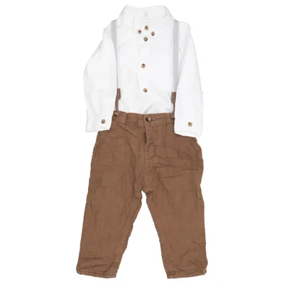 Set (Wit, Bruin) van H&M Katoen, Viscose