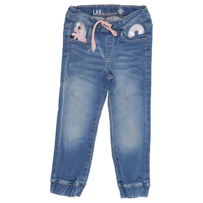 Spijkerbroek (Blauw) van Lab Industries Katoen, Elastaan, Polyester
