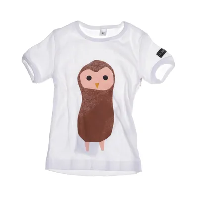 T-shirt (Vit, Brun, Rosa) från MoonKids Bomull