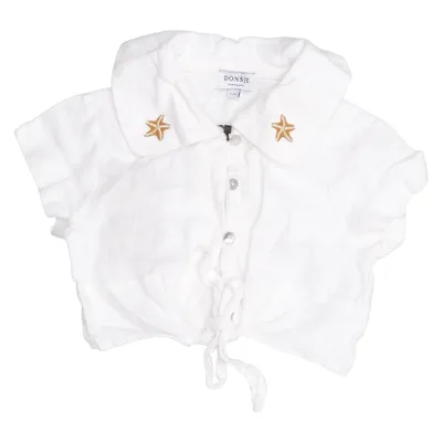 Chemise à manches courtes (Blanc) de Donsje Lin