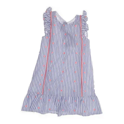 Jurk (Blauw, Wit, Roze) van Happy Girls by Eisend Katoen, Metallvezel