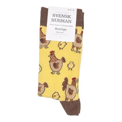 Chaussettes (Jaune, Marron, Multicolore) de Svensk Husman Coton, Élasthane, Polyamide