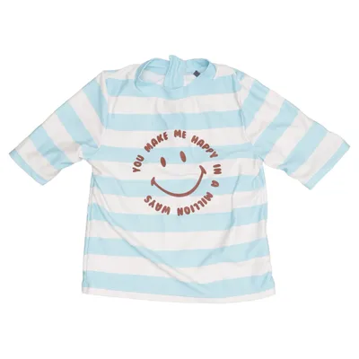 T-shirt de natation (Bleu, Blanc) de Cuddles & Smiles Élasthane, Polyester