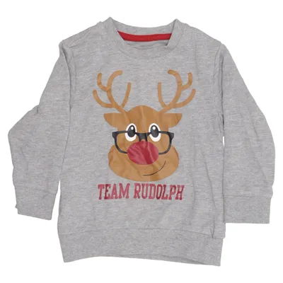 Weihnachtspullover (Grau, Mehrfarbig) von ICA I Love Eco Baumwolle, Viskose