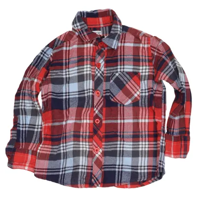 Flannel shirt (Red, Blue, White) from Bluezoo Cotton
