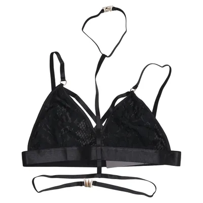 Bralette (Black) from PrettyLittleThing Polyester