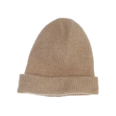 Beanie (Brown) from Samsøe & Samsøe Polyester, Alpaca wool, Merino wool, Elastane