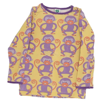 Long sleeve T-shirt (Yellow, Purple, Orange) from Småfolk Cotton, Elastane, Modal