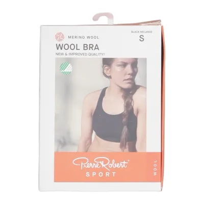 Sports bra (Black) from Pierre Robert Merino wool, Tencel