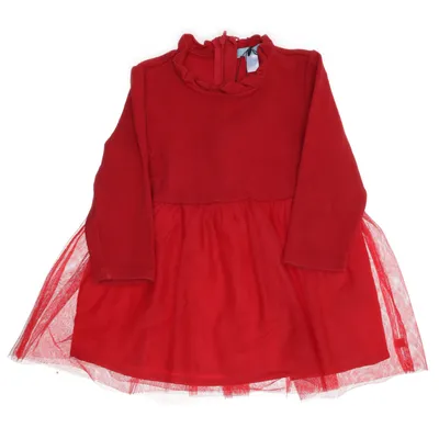 Jurk (Rood) van Obaïbi Katoen, Polyester