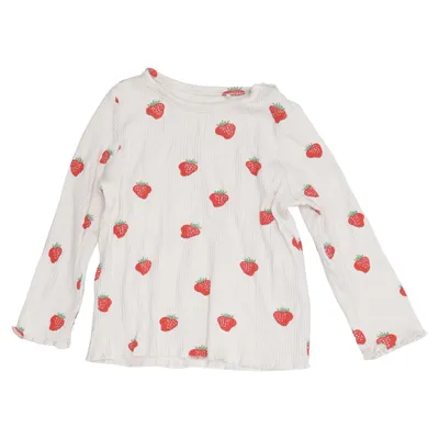 Lange mouwen shirt (Wit, Rood, Groen) van Rikiki Katoen, Elastaan