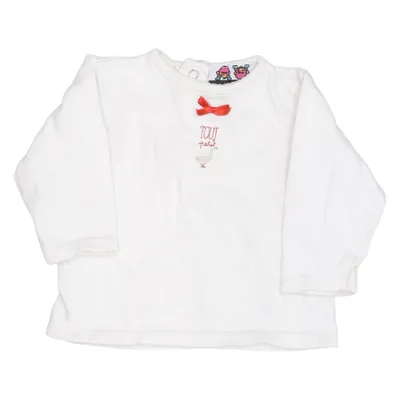 T-shirt à manches longues (Blanc) de Galipette Coton