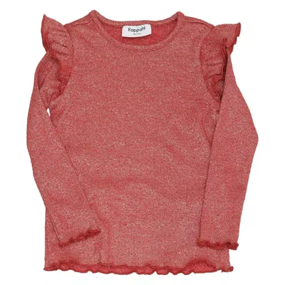 Sweater (Red, Gold) from KappAhl Elastane, Metallic fiber, Polyester, Viscose