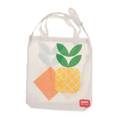 Canvas bag (Beige, Multicolored) from Rewe