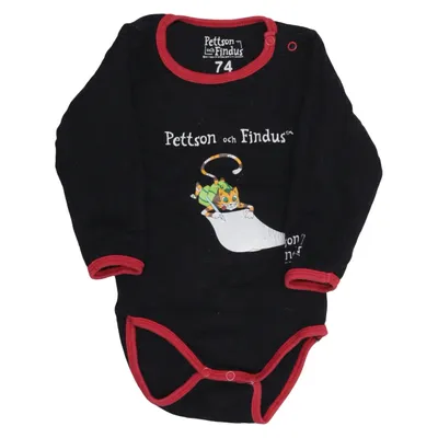 Romper (Zwart, Rood) van Pettson och Findus Katoen