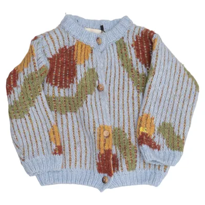 Cardigan (Blauw, Meerkleurig) van Bobo Choses Alpacawol, Polyamide