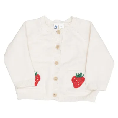 Cardigan (White, Red, Green) from Rikiki Acrylic, Cotton, Polyamide, Polyester
