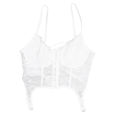 Bustier (White) from D&M Elastane, Polyester