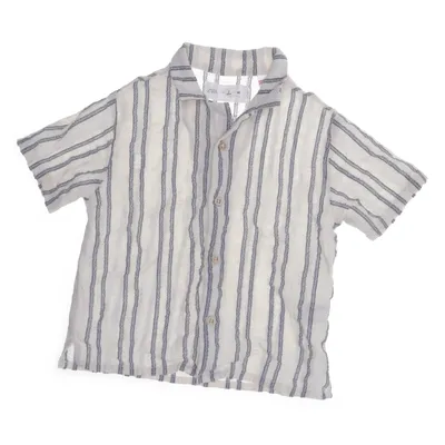 Kortärmad skjorta (Vit, Blå) från Zara Bomull, Polyester