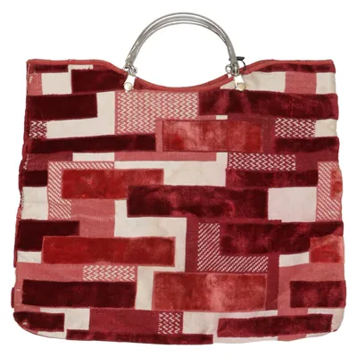 Handbag (Red, Beige, Multicolored) from Bon Gout