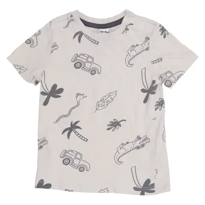 T-shirt (Beige, Zwart) van Dopo Dopo Baby Katoen