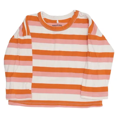 Långärmad t-shirt (Orange, Rosa, Vit) från Mini Rodini Bomull, Elastan