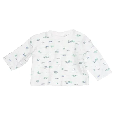 T-shirt à manches longues (Blanc, Multicolore) de Dimo Coton