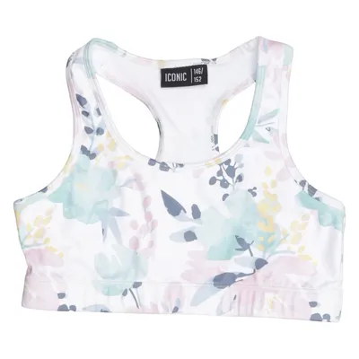 Sports bra (White, Multicolored) from Iconic Elastane, Polyester
