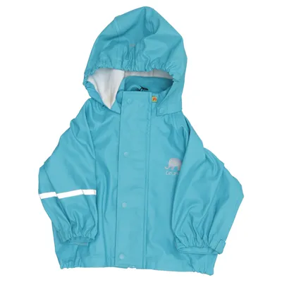 Rain jacket (Turquoise) from Celavi Polyester, Polyurethane