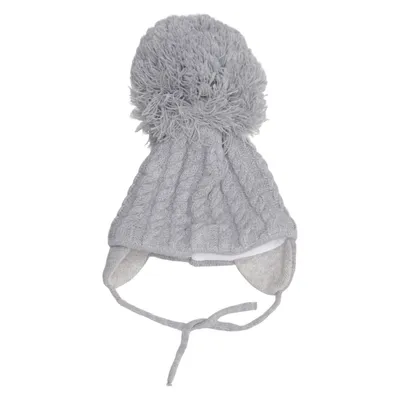 Bobble hat (Gray) from Sätila Acrylic, Cotton