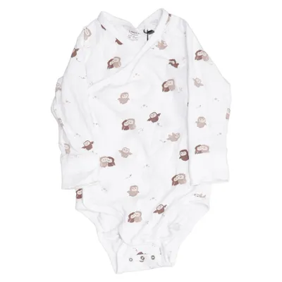 Body (Blanc, Marron) de Lindex Newborn Coton, Élasthane