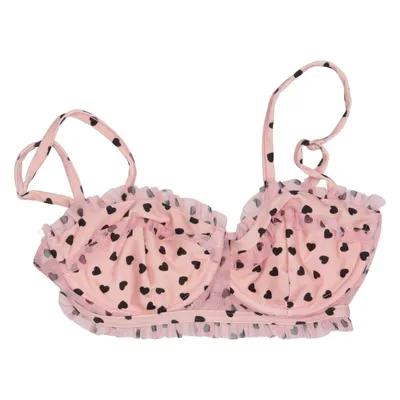 Bikini top (Pink, Black) from For Love & Lemons