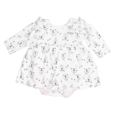 Jurk (Wit, Zwart) van Baby Bambu Bamboo, Katoen