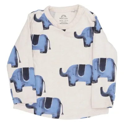T-shirt à manches longues (Beige, Bleu) de Next Baby Coton, Élasthane