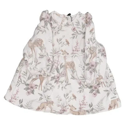 Jurk (Wit, Bruin, Roze) van Newbie by KappAhl Katoen, Elastaan