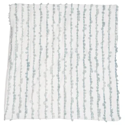 Housse de coussin (Blanc, Bleu) de Mio Acrylique, Coton, Polyester