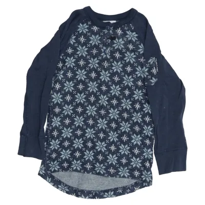 Langærmet t-shirt (Blå, Flerfarvet) fra Polarn O. Pyret Merinould