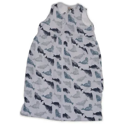 Sovpåse (Vit, Blå, Grå) från Pusblu Ekologisk bomull, Återvunnen polyester