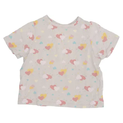 T-shirt (Beige, Flerfarvet) fra Uniq Mini Bomuld, Elastan