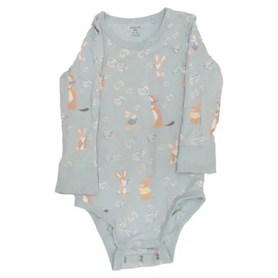 Romper (Blauw) van Lindex Baby Katoen, Elastaan