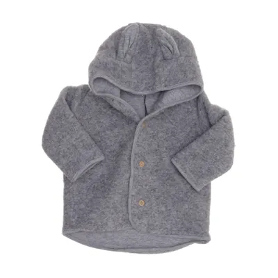 Huvtröja (Grå) från Lindex Newborn Bomull, Polyester, Ull