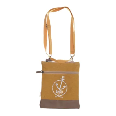 Sac à bandoulière (Marron, Jaune) de No Name Coton, Polyester, Polyuréthane