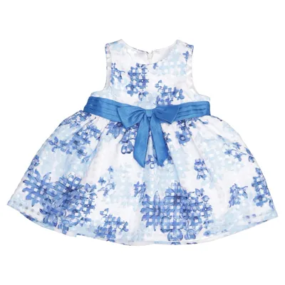 Dress (White, Blue) from American Princess Polyester