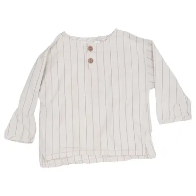 T-shirt manches longues (Beige) de Zara Coton, Élasthane