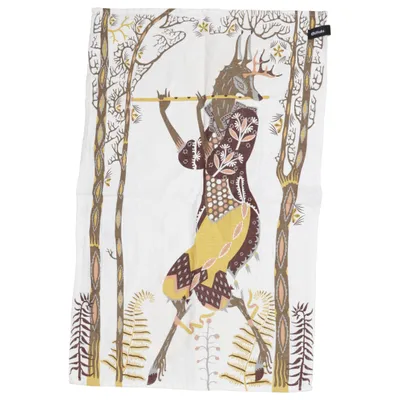 Kitchen towel (White, Brown, Yellow) from Iittala Cotton, Linen