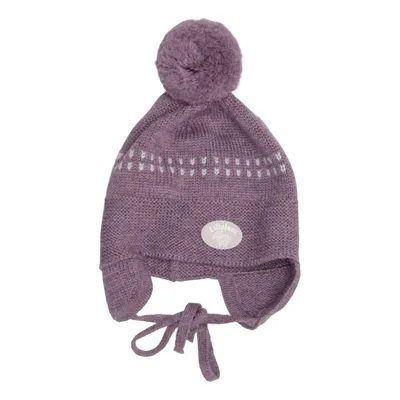 Bonnet à pompon (Violet) de Lillelam Laine de mouton
