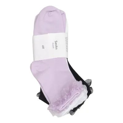 Chaussettes (Violet, Noir, Blanc) de H&M Coton, Élasthane, Polyamide, Polyester