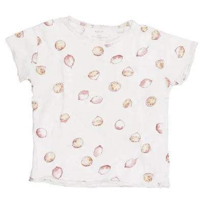 T-shirt (Beige, Röd) från Play Up Ekologisk bomull
