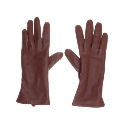Leather gloves (Brown) from Handskmakaren Nylon, Leather, Wool